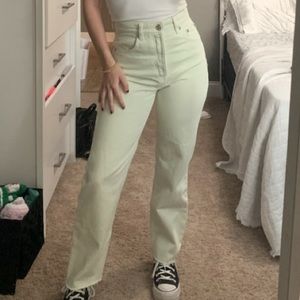 ZARA high rise straight leg jeans
